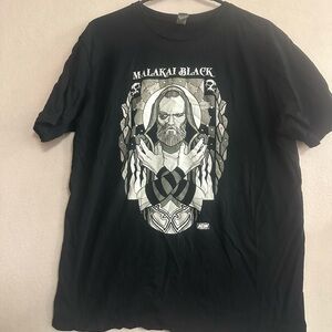 Malakai Black AEW T-shirt Mens L Black Short Sleeve Tee Wrestling Graphic Print